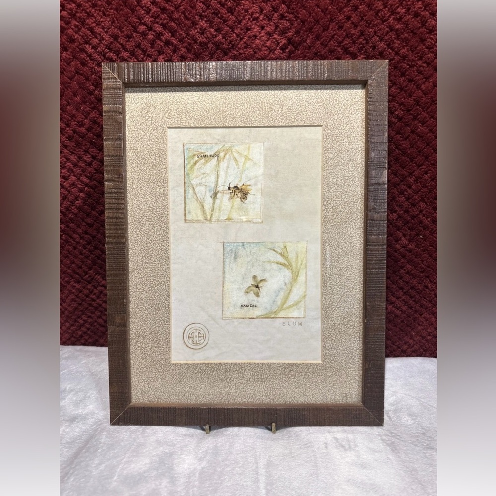 โAsian Bugsโ Print Matted Framed. Signed Cheri Blum. 1 in a Series Of 2. 13X10